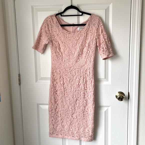 plaid and lace dress Brown Plaid High-Neck Lace Trim Cotton Dress main image 1
